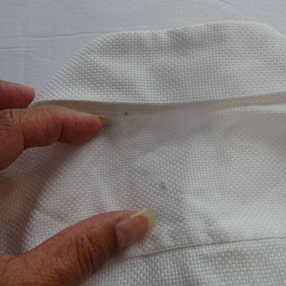 Victor Talbots Men White Double Ply Cotton Textured Shirt Size 41 16 French Cuff - Picture 9 of 12